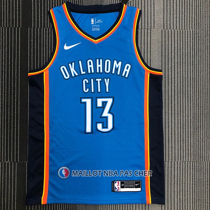 Maillot Oklahoma City Thunder Paul George NO 13 Icon Bleu